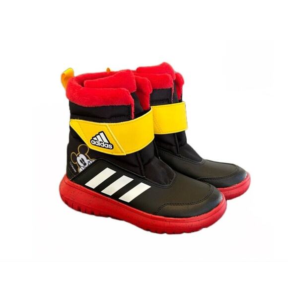 Adidas Winterplay‎ X Disney Mickey Mouse Collab Winter Unisex Kids Boots Size 2 - Picture 1 of 6